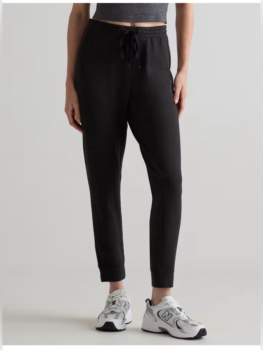 Quince SuperSoft Fleece Jogger Pants Black , XS